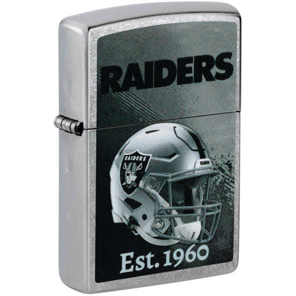 Zippo NFL Las Vegas Raiders Helmet Design Street Chrome Windproof Lighter - 47698 ,