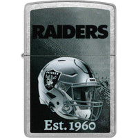 Zippo NFL Las Vegas Raiders Helmet Design Street Chrome Windproof Lighter - 47698 ,