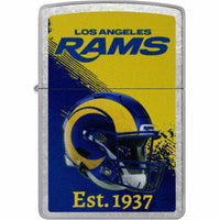 Zippo NFL Los Angeles Rams Helmet Design Street Chrome Windproof Lighter - 47701 ,