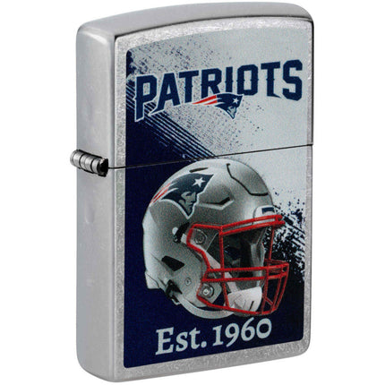 Zippo NFL New England Patriots Helmet Design Street Chrome Windproof Lighter - 47704 ,