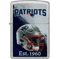 Zippo NFL New England Patriots Helmet Design Street Chrome Windproof Lighter - 47704 ,
