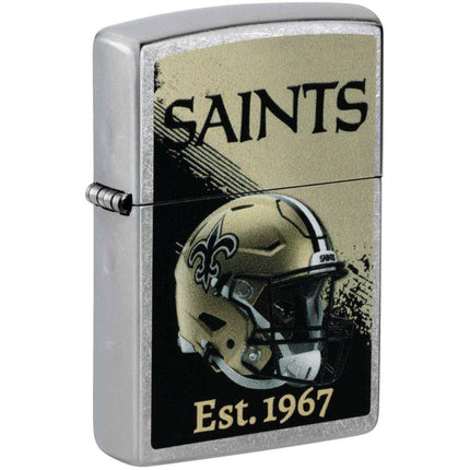 Zippo NFL New Orleans Saints Helmet Design Street Chrome Windproof Lighter - 47705 ,
