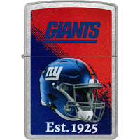 Zippo NFL New York Giants Helmet Design Street Chrome Windproof Lighter - 47706 ,