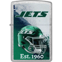 Zippo NFL New York Jets Helmet Design Street Chrome Windproof Lighter - 47707 ,