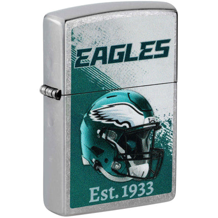 Zippo NFL Philadelphia Eagles Helmet Design Street Chrome Windproof Lighter - 47708 ,