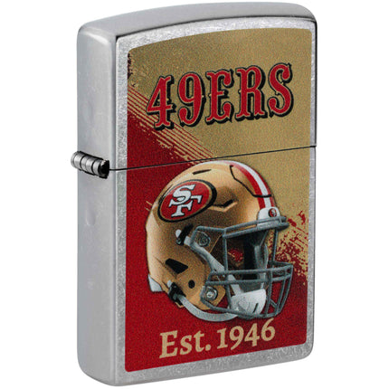 Zippo NFL San Francisco 49ers Helmet Design Street Chrome Windproof Lighter - 47711 ,