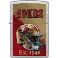 Zippo NFL San Francisco 49ers Helmet Design Street Chrome Windproof Lighter - 47711 ,