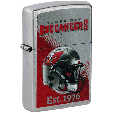 Zippo NFL Tampa Bay Buccaneers Helmet Design Street Chrome Windproof Lighter - 47713 ,