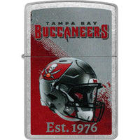 Zippo NFL Tampa Bay Buccaneers Helmet Design Street Chrome Windproof Lighter - 47713 ,