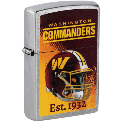 Zippo NFL Washington Commanders Helmet Design Street Chrome Windproof Lighter - 47716 ,