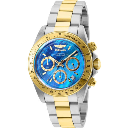 Invicta Speedway 28668 Men's 39.5mm Two-Tone Chronograph Quartz Watch, Blue MOP Dial ,