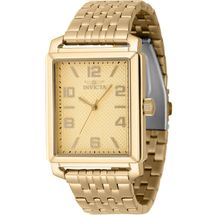 Invicta Vintage 46661 Men's 33.5mm Gold-Tone Stainless Steel Quartz Watch, Gold Dial ,