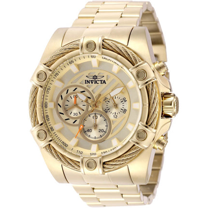Invicta 49815 Bolt Men's 52 mm Gold Dial Stainless Steel Quartz Chronograph Watch 100m ,