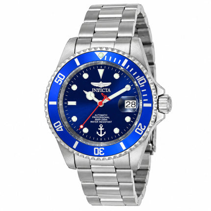 Invicta 51362 Ocean Voyage Men's 40 mm Blue Dial Steel Automatic Watch, 200m 24 Jewels ,