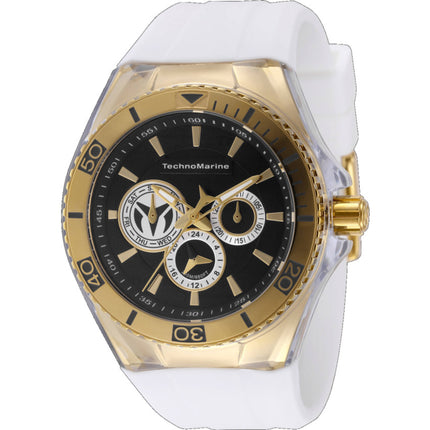 Technomarine Cruise TM-118126 Men's Quartz Watch - 47mm Gold Tone, Black/Grey Dial ,