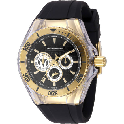 Technomarine Cruise TM-118132 Women's Quartz Watch - 41mm Gold, Black Dial ,