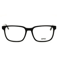 BMW BW5084-H 001 Men's Shiny Black Acetate Rectangular Full Rim Frame Eyeglasses ,