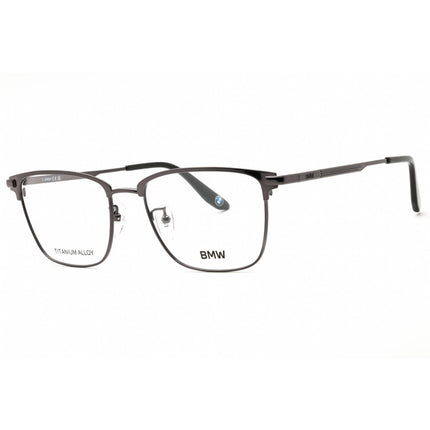 BMW BW5092-H 008 Men's Shiny Gunmetal Titanium Rectangular Shape Full Rim Eyeglasses ,