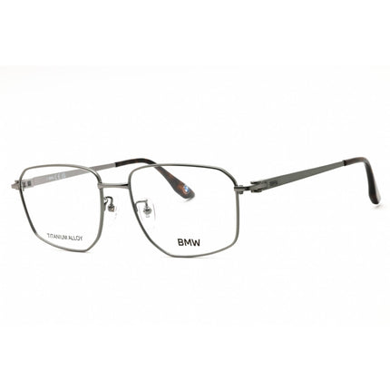 BMW BW5101-H 008 Men's Shiny Gunmetal Titanium Rectangular Shape Full Rim Eyeglasses ,