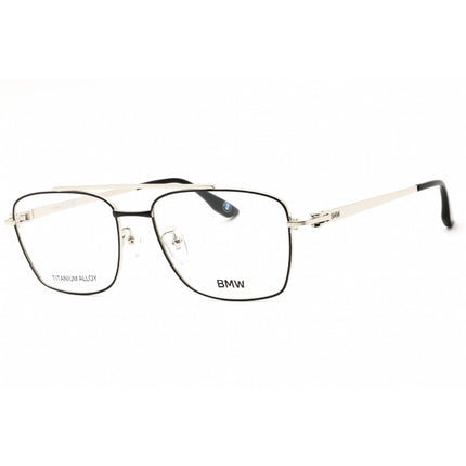BMW BW5102-H 001 Men's Shiny Black Titanium Rectangular Full Rim Frame Eyeglasses ,