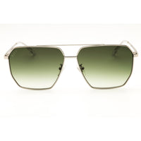 DIFF BERKELY DE01-0742 Women's Silver Metal Full Rim Rectangular Sunglasses, 62mm ,