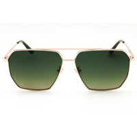DIFF Berkley DE01-0742 Women's Champagne Gold Metal Full Rim Rectangular Sunglasses ,