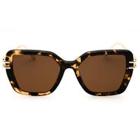 DIFF DASHA DE01-0870 Women's Espresso Tortoise/Gold Plastic Oversized Shape Sunglasses ,