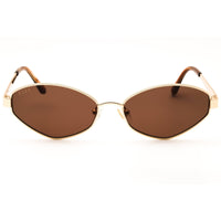 DIFF JORDY DE01-0919-HX Women's Horn Tortoise Metal Oval Shape Full Rim Sunglasses ,
