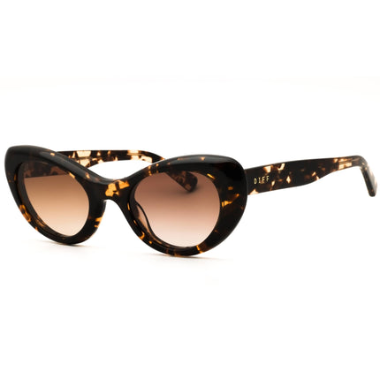 DIFF ZARIA DE01-0889-ET Women's Espresso Tortoise Acetate Full Rim Cat Eye Sunglasses ,