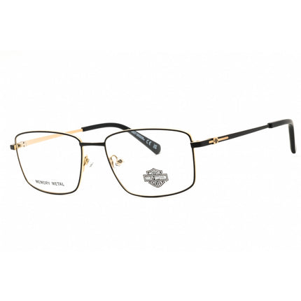 Harley Davidson HD50027 005 Men's Black Metal Full Rim Rectangular Eyeglasses, 55mm ,