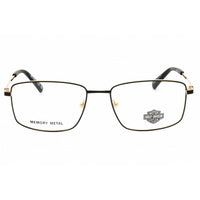 Harley Davidson HD50027 005 Men's Black Metal Full Rim Rectangular Eyeglasses, 55mm ,