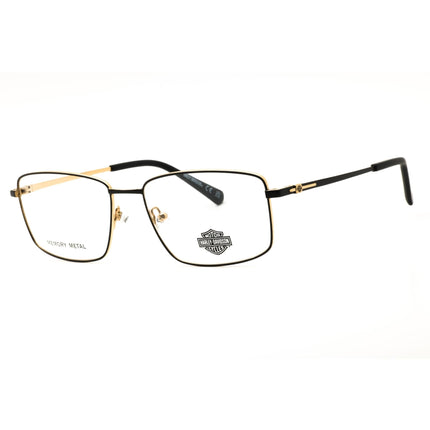 Harley Davidson HD50027 005 Men's Black Metal Full Rim Rectangular Eyeglasses, 57mm ,