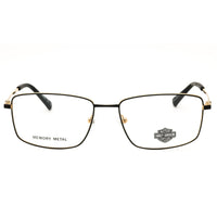 Harley Davidson HD50027 005 Men's Black Metal Full Rim Rectangular Eyeglasses, 57mm ,