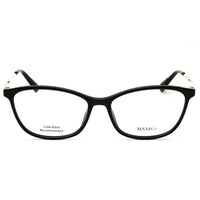 Max & Co Women's Shiny Black Full Rim Rectangular Frame Eyeglasses - MO5083 001 ,