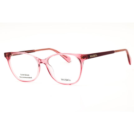 Max & Co Women's Pink Injected Propionate Full Rim Oval Frame Eyeglasses - MO5115 074 ,