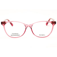 Max & Co Women's Pink Injected Propionate Full Rim Oval Frame Eyeglasses - MO5115 074 ,