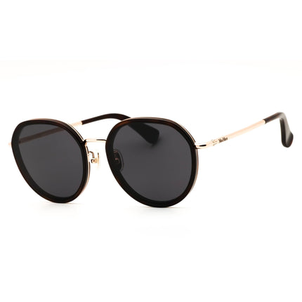 Max Mara Women's Dark Havana Metal Full Rim Round Frame Sunglasses - MM0148-K 52A ,