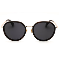 Max Mara Women's Dark Havana Metal Full Rim Round Frame Sunglasses - MM0148-K 52A ,