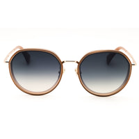 Max Mara Women's Shiny Beige Metal Full Rim Round Frame Sunglasses - MM0148-K 57B ,