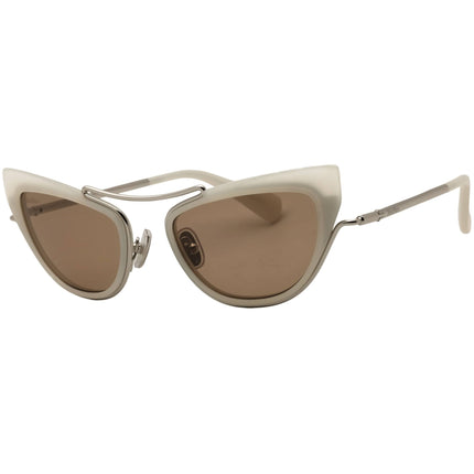 Max Mara Women's Ivory Acetate Full Rim Cat Eye Frame Sunglasses - MM0172 25E ,