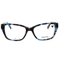 Nine West Women's Blue Tortoise Acetate Full Rim Rectangular Eyeglasses - NW5237 425 ,