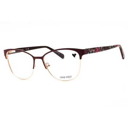 Nine West Women's Magenta/Rose Gold Metal Full Rim Cat Eye Eyeglasses - NW8021 N 615 ,