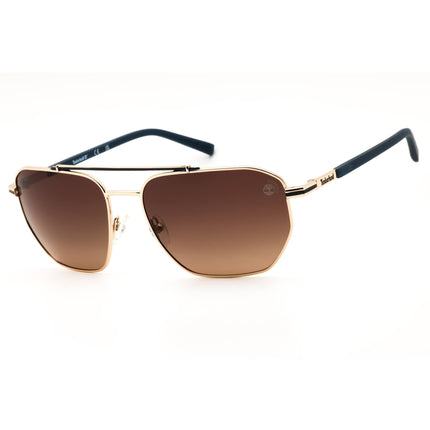Timberland Men's Gold Metal Full Rim Aviator Shape Frame Sunglasses - TB00038 32H ,