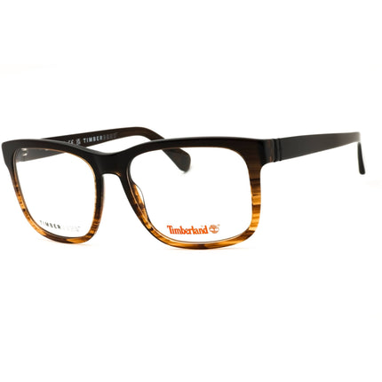 Timberland Men's Matte Dark Brown Acetate Rectangular Frame Eyeglasses - TB50073 049 ,