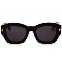 Tom Ford Women's Shiny Black Acetate Full Rim Rectangular Sunglasses - FT1083 01A ,