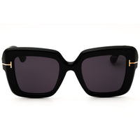 Tom Ford Women's Shiny Black Acetate Full Rim Oversized Sunglasses - FT1157-F 01A ,