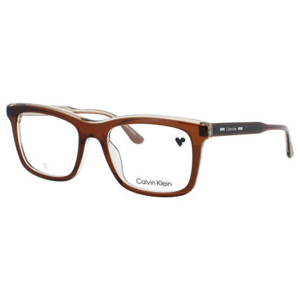 Calvin Klein CK24542 280 Men's Light Brown/Crystal Square Full Rim Eyeglasses, 54mm ,