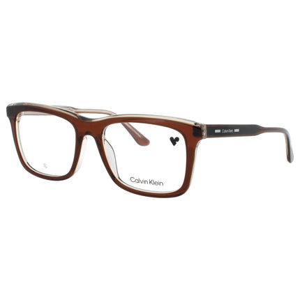 Calvin Klein CK24542 280 Men's Light Brown/Crystal Square Full Rim Eyeglasses, 57mm ,