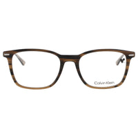 Calvin Klein Unisex Striped Olive Acetate Full Rim Square Eyeglasses - CK22541 317 ,
