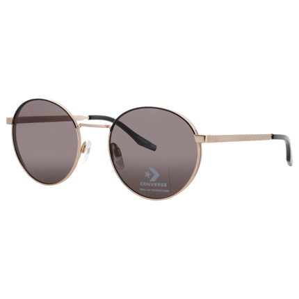Converse Men's Rose Gold/Black Metal Full Rim Round Frame Sunglasses - CV107S 780 ,